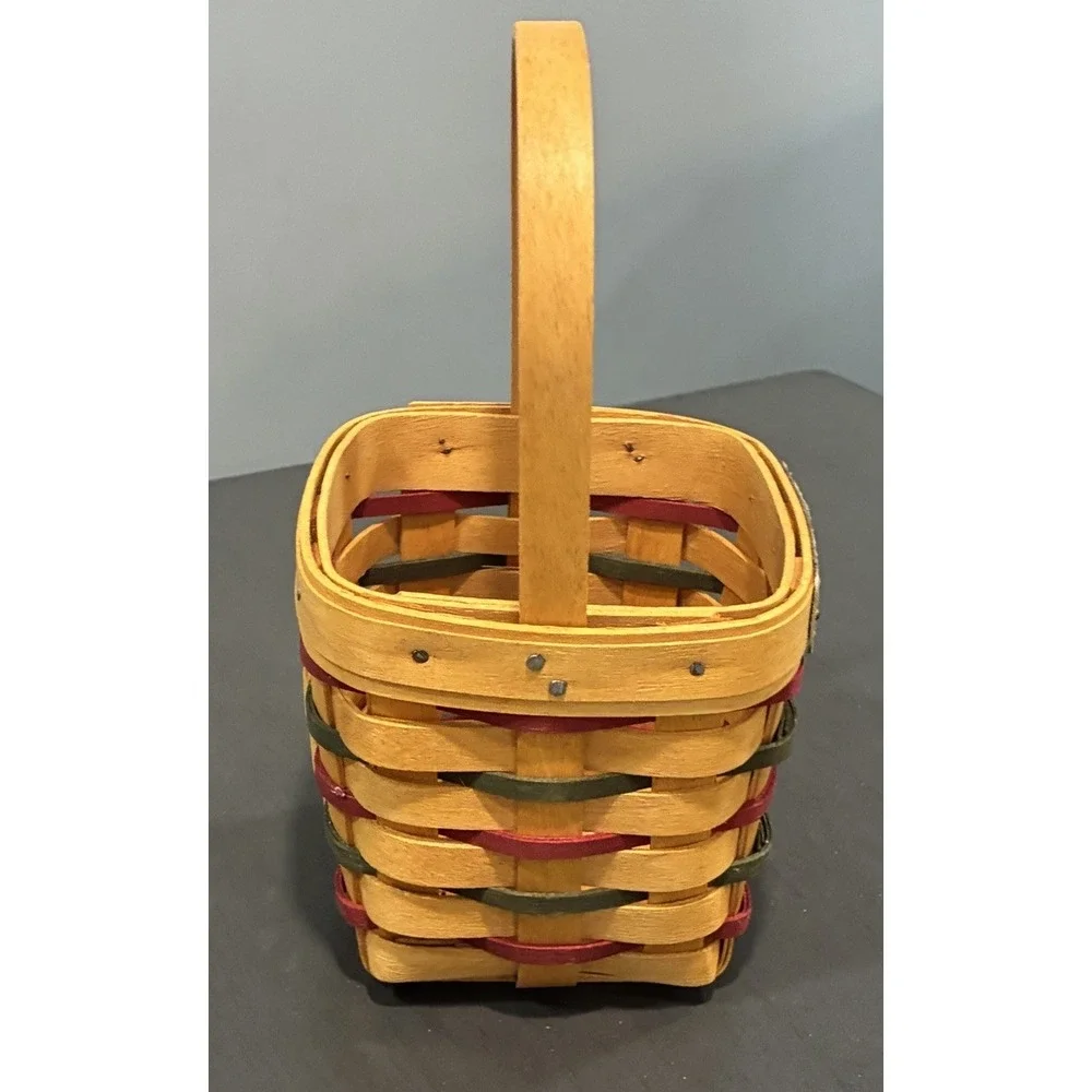 Vtg Longaberger Happy Holiday 1997 Basket Very Rare Signed Small Basket